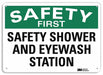 Safety First Sign 10 in x 14 in Aluminum
