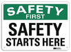 Safety Sign 10 inx14 in Plastic