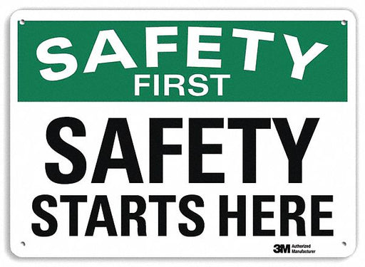 Safety Sign 10 inx14 in Plastic
