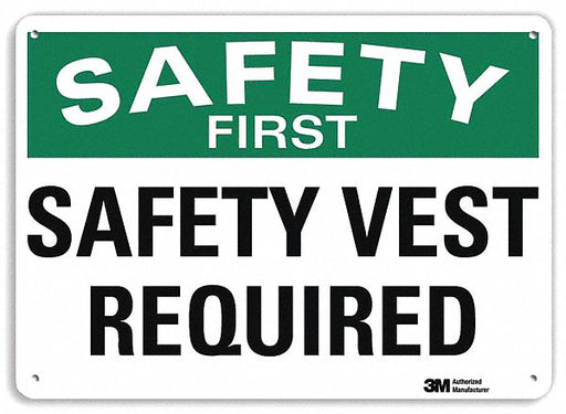 Safety Sign 10 inx14 in Plastic