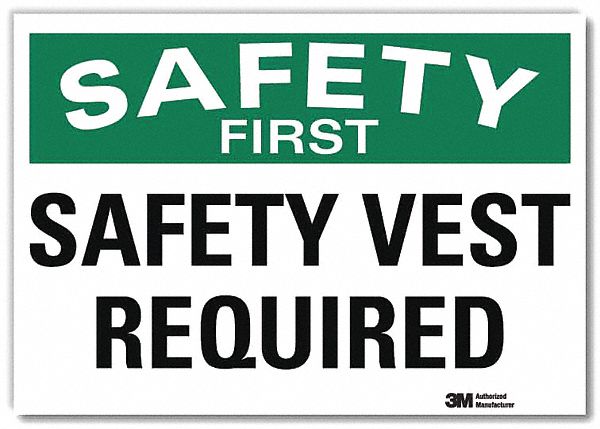 Safety Sign 5inx7in Reflective Sheeting