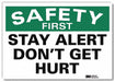 Safety Decal 5 in x 7 in Rflct Sheeting