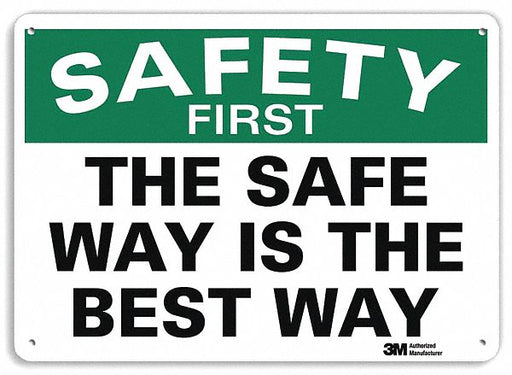 Safety Sign 7 inx10 in Plastic