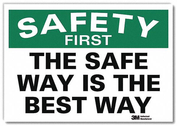 Safety Decal 5 in x 7 in Rflct Sheeting