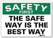 Safety Decal 7 in x 10 in Rflct Sheeting