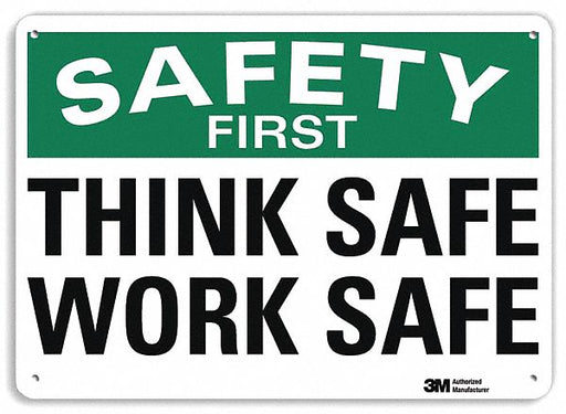 Safety Sign 10 inx14 in Plastic