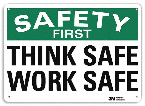 Safety Sign 10 inx14 in Plastic