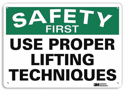 Safety Sign 7 inx10 in Plastic