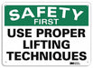 Safety Sign 10 inx14 in Aluminum