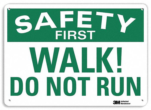 Safety Sign 7 in x 10 in Plastic