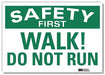Safety Decal 7 in x 10 in Rflct Sheeting
