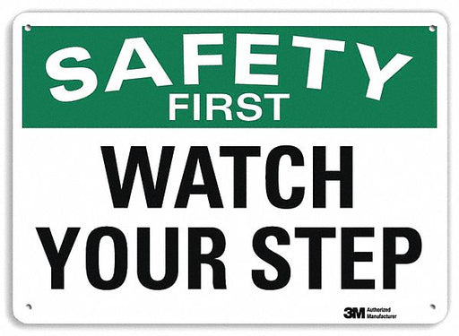 Safety Sign 7 inx10 in Plastic