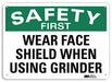 Safety First Sign 7 in x 10 in Aluminum