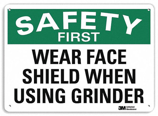 Safety Sign 10 inx14 in Plastic