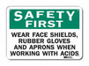 Safety Sign 10 in x 14 in Aluminum