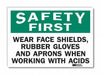Safety Sign 7 in x 10 in Rflct Sheeting
