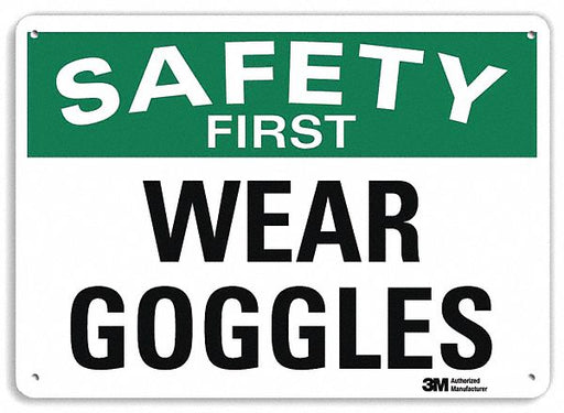 Safety Sign 10 in x 14 in Plastic