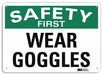 Safety Sign 7 in x 10 in Aluminum