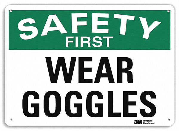 Safety Sign 10 in x 14 in Plastic