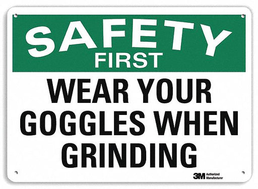 Safety Sign 7 inx10 in Plastic