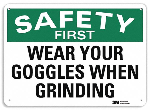 Safety Sign 7 inx10 in Plastic