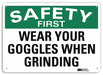 Safety Sign 10 inx14 in Aluminum