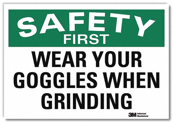Safety Decal 5 in x 7 in Rflct Sheeting