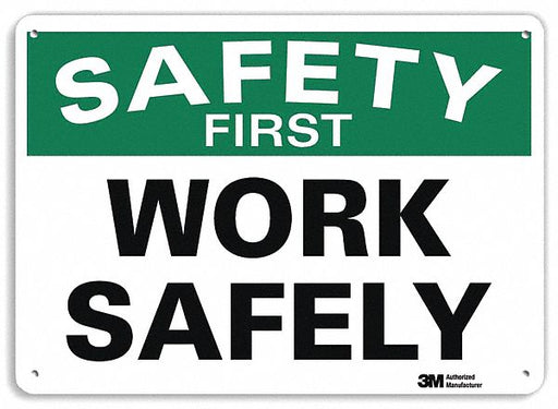 Safety Sign 7 in x 10 in Plastic