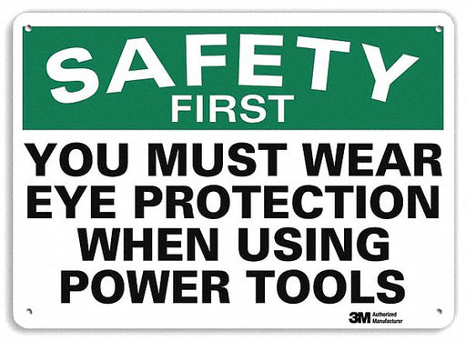 Safety Sign 7 inx10 in Plastic