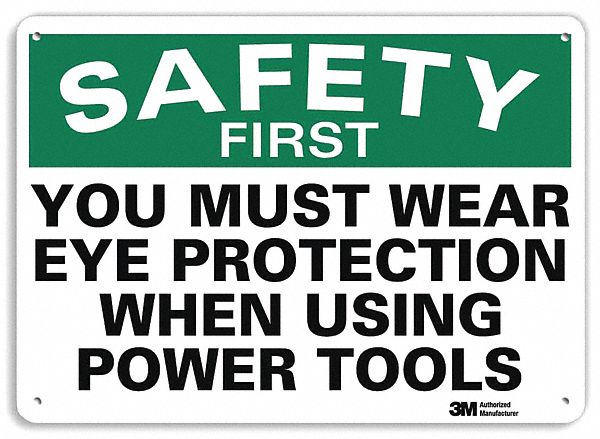 Safety Sign 7 inx10 in Plastic