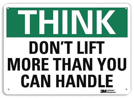 Safety Sign 7 inx10 in Plastic