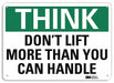 Safety Sign 10 in x 14 in Plastic