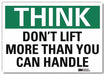 Safety Decal 5 in x 7 in Rflct Sheeting