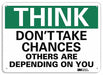 Safety Sign 10 inx14 in Plastic