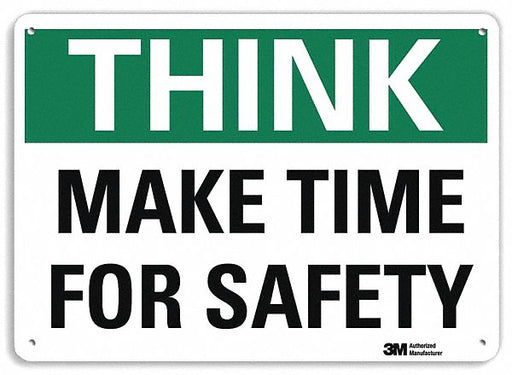 Safety Sign 7 in x 10 in Plastic