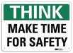 Safety Sign 10 in x 14 in Plastic