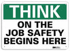 Safety Sign 10 in x 14 in Plastic