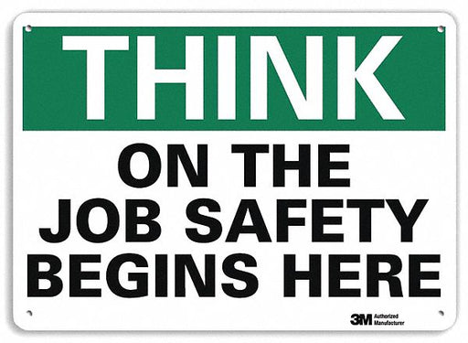 Safety Sign 7 inx10 in Plastic