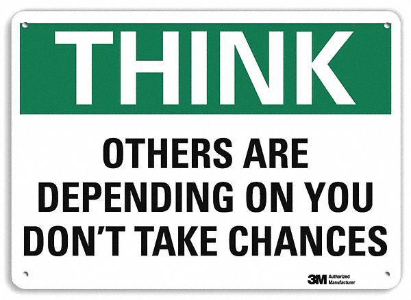 Safety Sign 7 in x 10 in Plastic