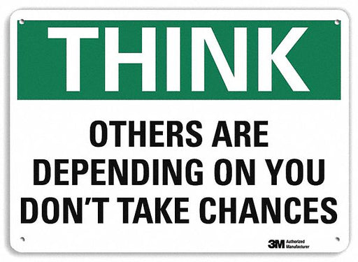 Safety Sign 10 inx14 in Plastic