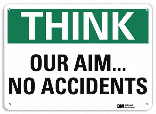Safety Sign 10 in x 14 in Plastic