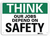 Safety Sign 10 inx14 in Plastic