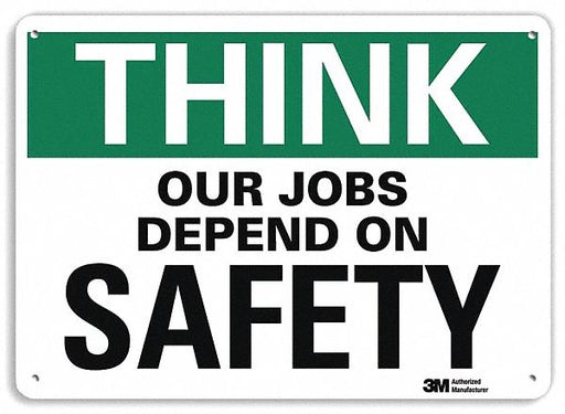 Safety Sign 10 inx14 in Plastic