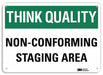 Think Sign 10 inx14 in Aluminum