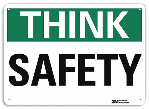 Safety Sign 10 inx14 in Plastic