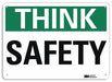 Think Sign 7 in x 10 in Aluminum