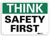 Think Sign 10 in x 14 in Aluminum