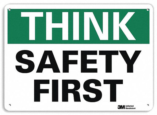 Safety Sign 7 inx10 in Plastic