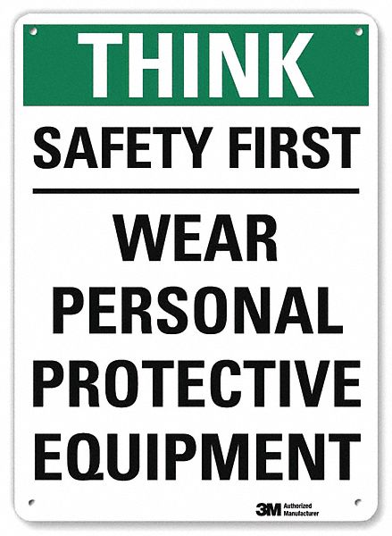 Safety Sign 14 inx10 in Plastic