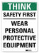 Safety Sign 14 inx10 in Plastic